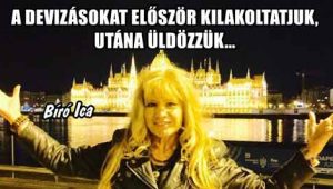 A DEVIZÁSOKAT ELŐSZÖR KILAKOLTATJUK, UTÁNA ÜLDÖZZÜK.