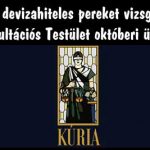 A devizahiteles pereket vizsgáló Konzultációs Testület októberi üléséről.