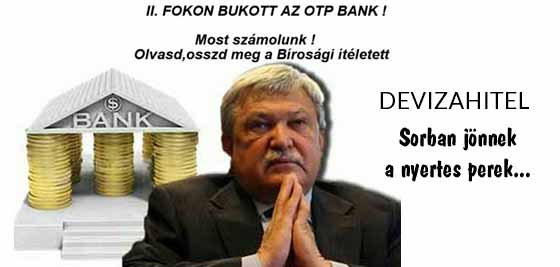 Devizahitel-II. fokon is bukott az OTP